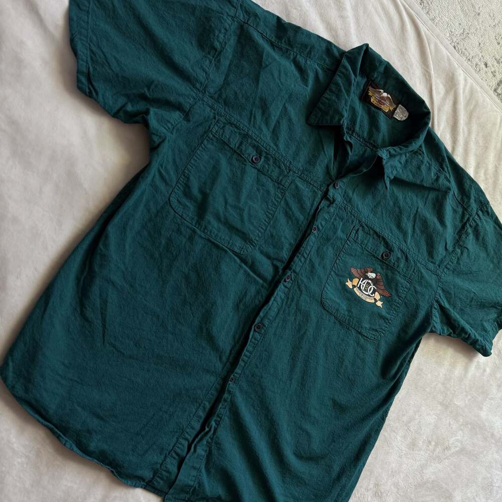 Vintage 1994 Harley-Davidson H.O.G. Montana Wyoming Touring Rally Shirt Size L